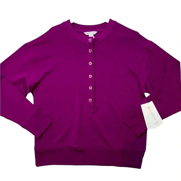 NWT Athleta Balance Henley Sweatshirt - Picture 3 of 6